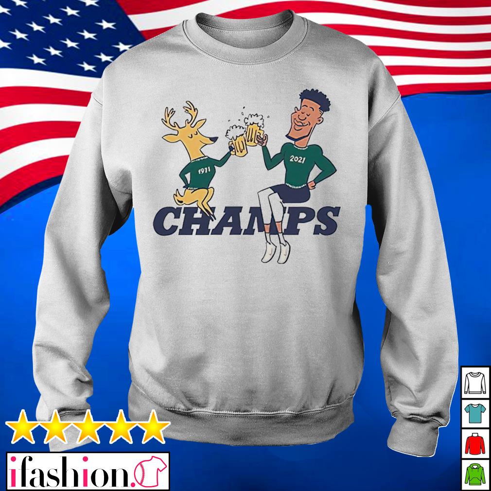 Cheers to the deer Milwaukee Bucks Championship shirt, hoodie, sweatshirt  and tank top