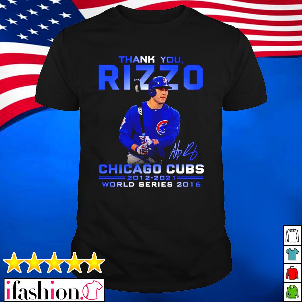 Men's Majestic Chicago Cubs #44 Anthony Rizzo White 2016 World Series  Champions Flexbase Authentic Collection MLB