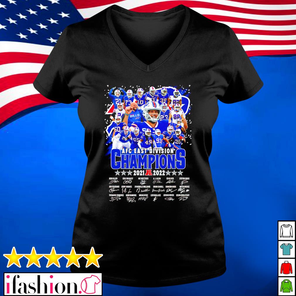 Official Buffalo Bills AFC East division champions 2021 2022 signatures  shirt, hoodie, sweater, long sleeve and tank top