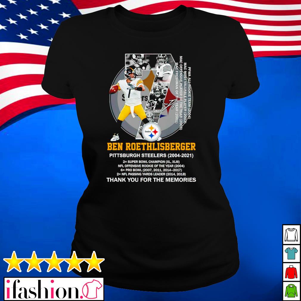 Official Ben Roethlisberger Pittsburgh Steelers T-Shirts, Steelers Ben  Roethlisberger Tees, Shirts, Tank Tops