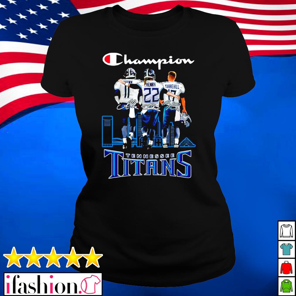 Tennessee Titans Brown Henry and Tannehill Champions Skyline signatures  shirt, hoodie, sweater, long sleeve and tank top