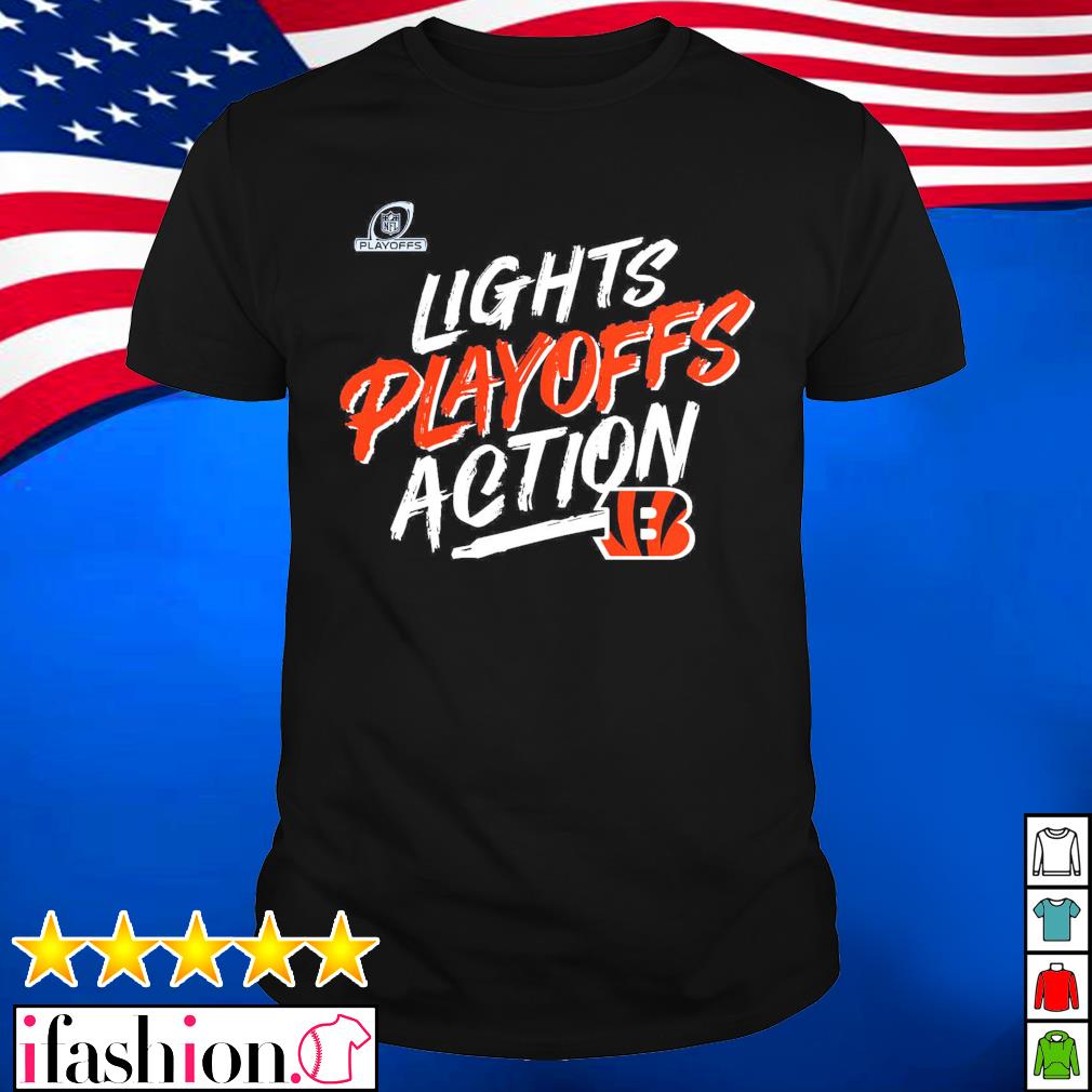 Cincinnati Bengals 2021 Nfl Playoffs Bound Lights Action Unisex T