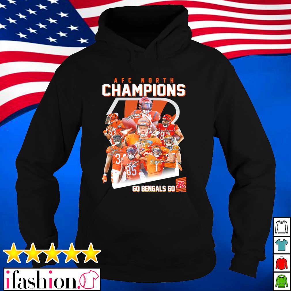 Official Cincinnati Bengals Afc North Champions Go Bengals Go Signatures  Shirt, hoodie, sweater, long sleeve and tank top