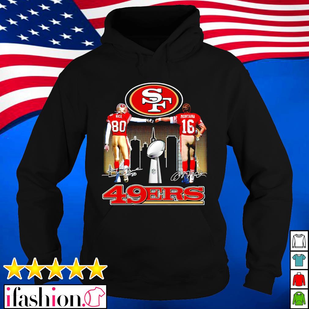 San francisco 49ers jerry rice vs Joe Montana city signatures Shirt,  hoodie, sweater, long sleeve and tank top