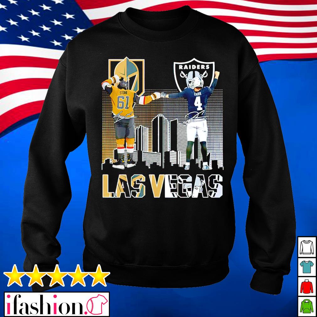 Vegas Golden Knights Stone vs Las Vegas Raiders Carr signatures shirt,  hoodie, sweater, long sleeve and tank top