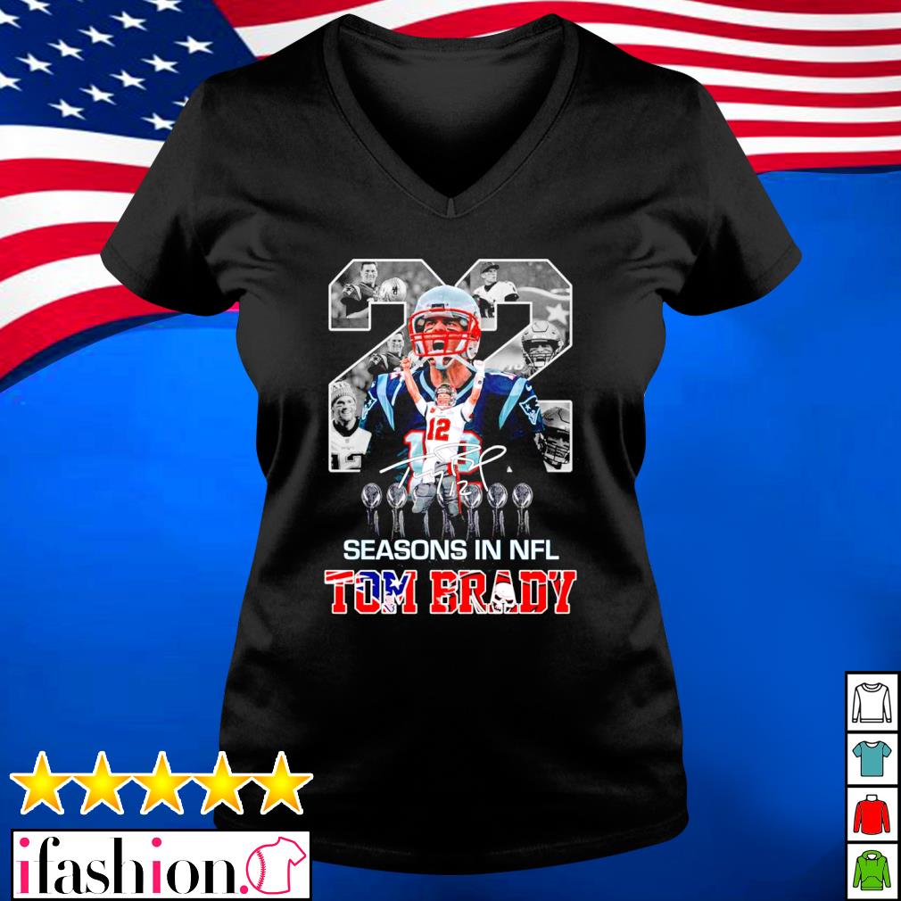 22 Season In NFL Tom Brady Signature Shirt - Teespix - Store