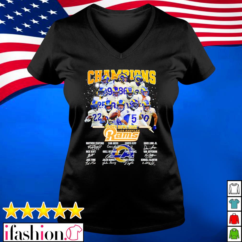 Champions Los Angeles Rams Super Bowl 2022 signature shirt, hoodie