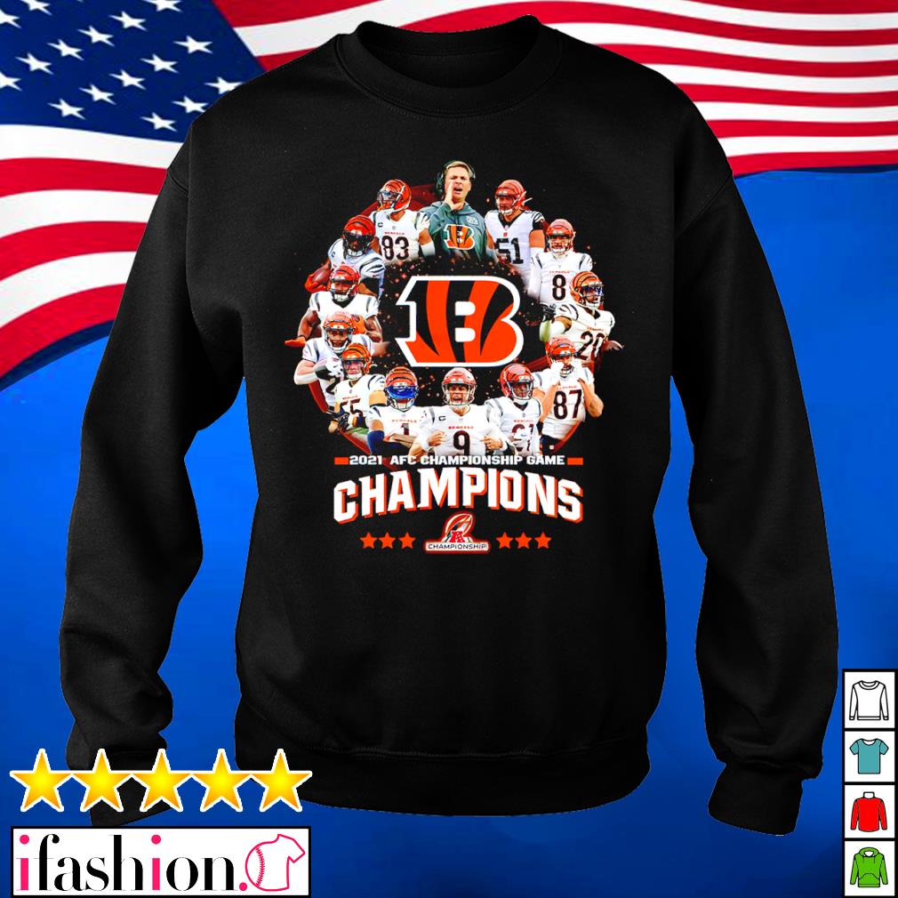 Cincinnati Bengals 2021 AFC Championship Game Champions signature T-shirt,  hoodie, sweater, long sleeve and tank top