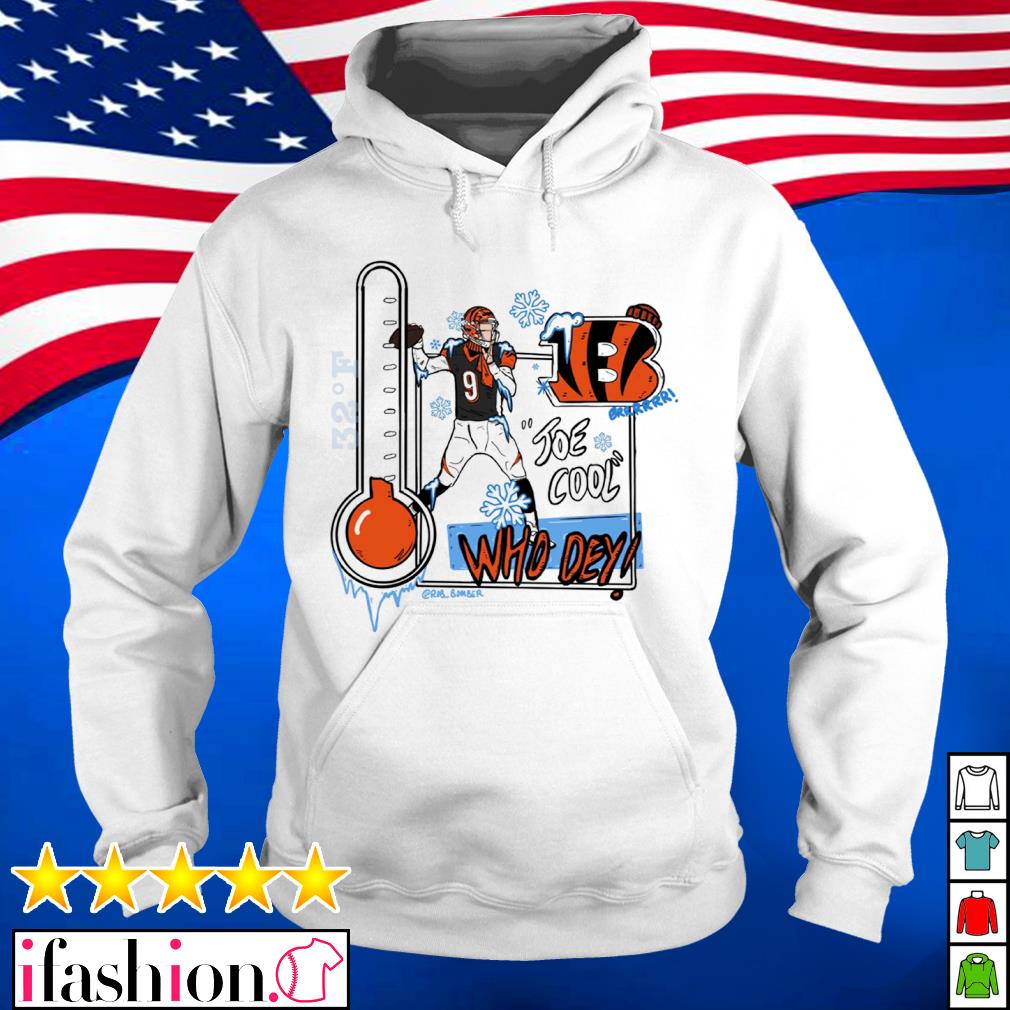 Joe cool who dey Joe Burrow Cincinnati Bengals shirt, hoodie, sweater and  v-neck t-shirt