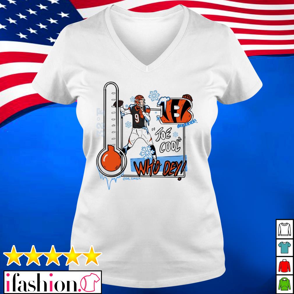 Joe cool who dey Joe Burrow Cincinnati Bengals shirt, hoodie, sweater and  v-neck t-shirt