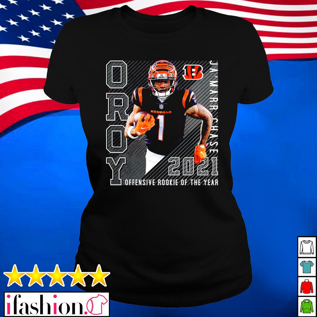 Premium ja'Marr Chase Cincinnati Bengals 2021 NFL Offensive Rookie of the  Year T-Shirt, hoodie, sweater, long sleeve and tank top