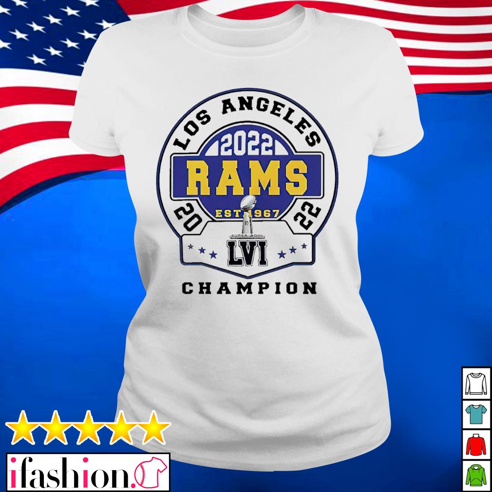 2022 Los Angeles Rams Super Bowl LVI Champions Signature T-Shirt