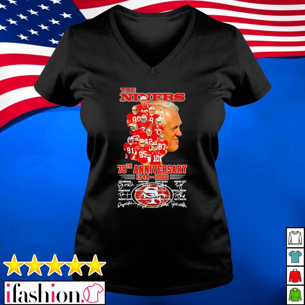 The Niners San Francisco 49ers 78th anniversary 1944-2022 t-shirt