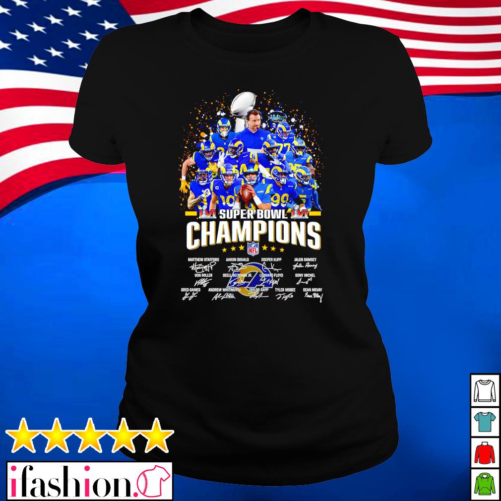 Los Angeles Rams Super Bowl Lvi Champions 2022 Signatures Shirt, hoodie,  sweater, long sleeve and tank top