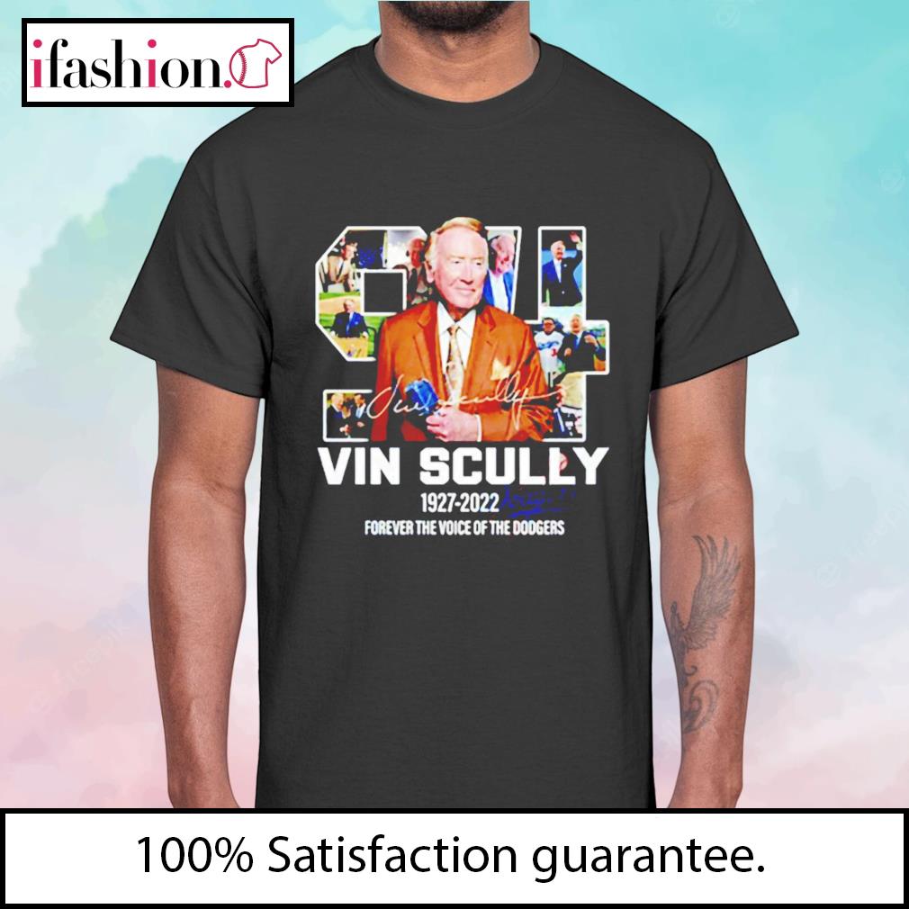 Rip vin scully forever voice off the Dodgers baseball legend shirt, hoodie,  sweater, long sleeve and tank top