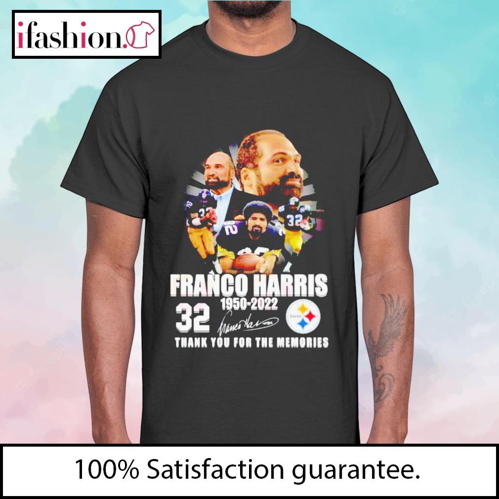 Franco Harris 1950 2022 thank you for the memories signature T