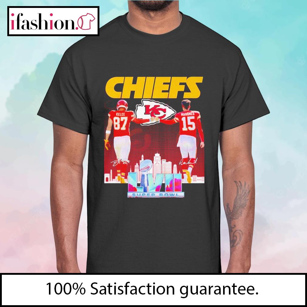 Kansas City Chiefs Super Bowl Wins Shirt Kelce 87 Mahomes 15 Chiefs Logo  Sweatshirt - Best Seller Shirts Design In Usa