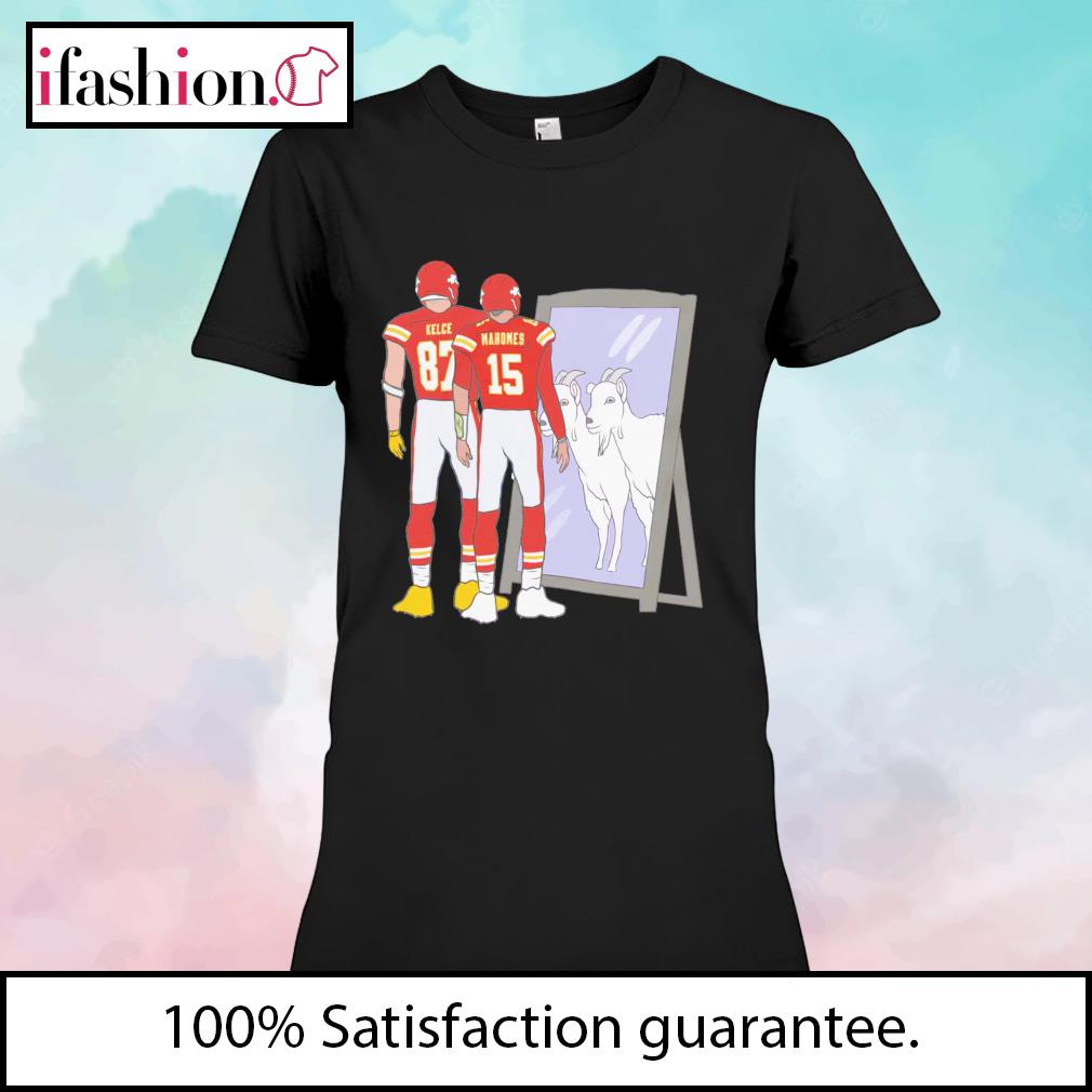 Travis Kelce And Patrick Mahomes Mirror Goats NFl T-Shirt - Printing Ooze