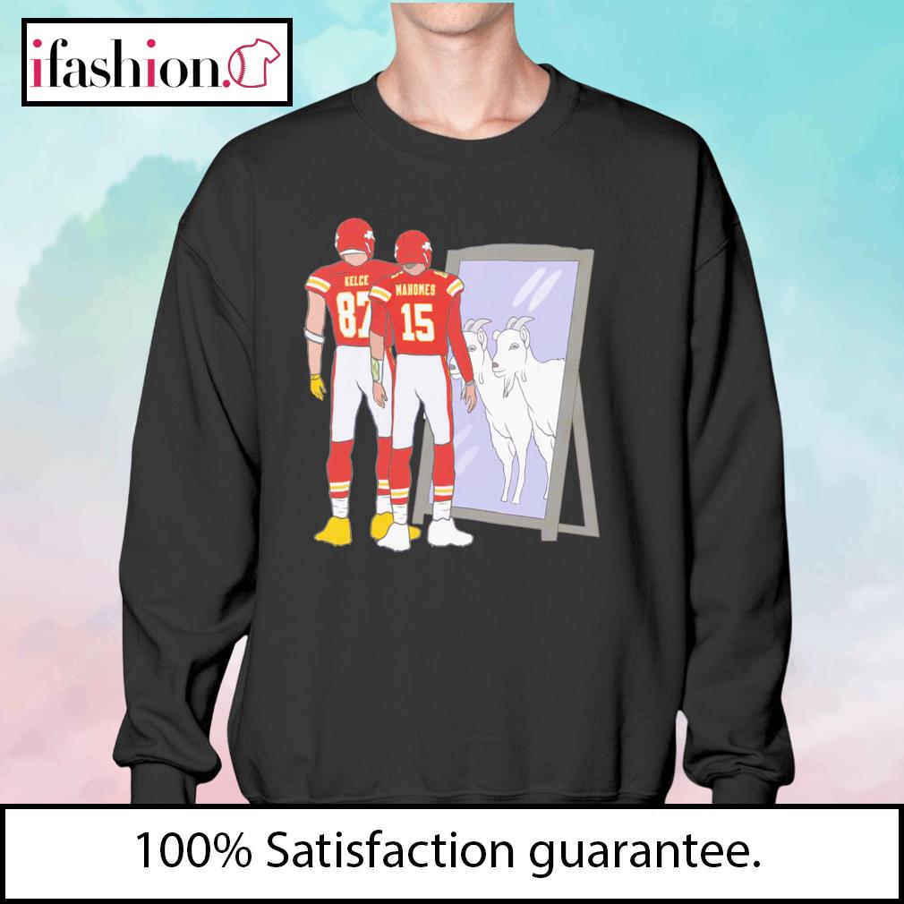 Travis Kelce And Patrick Mahomes Mirror Goats NFl T-Shirt - Printing Ooze