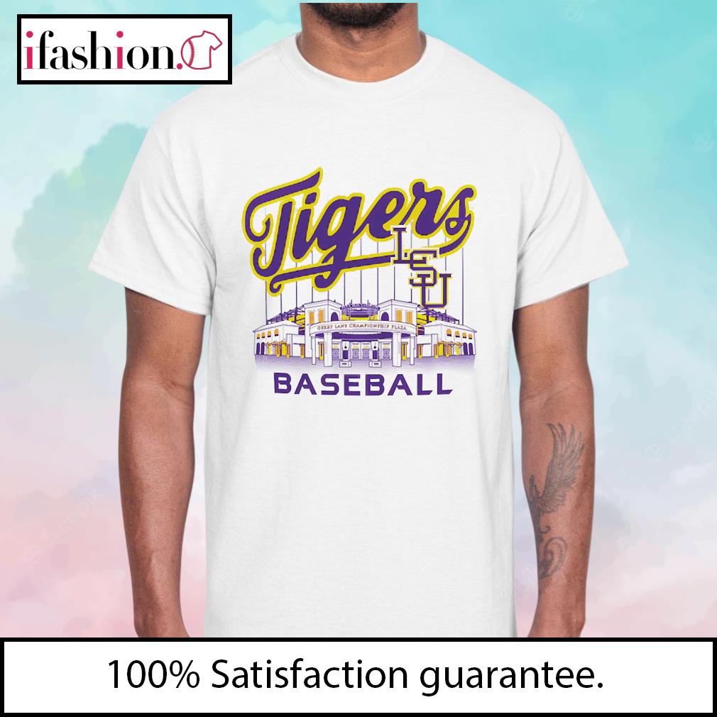 LSU Tigers Alex Box Stadium Baseball T-Shirt White