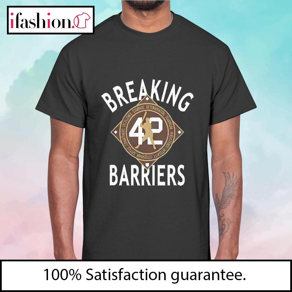 Jackie Robinson Breaking Barriers 42 logo T-shirt, hoodie, sweater, long  sleeve and tank top