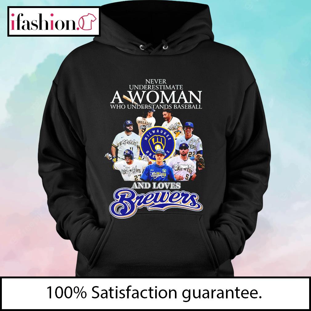 Just a Woman who loves her Milwaukee Brewers signatures shirt, hoodie,  sweater, long sleeve and tank top