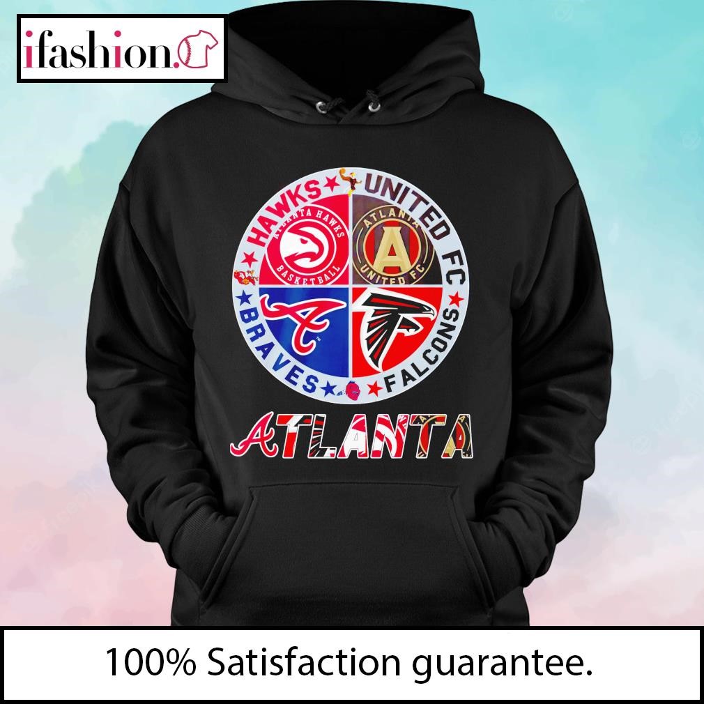 Atlanta Skyline Sports Team Logo Hawks United Fc Falcons And Braves Shirt,  hoodie, sweater, long sleeve and tank top