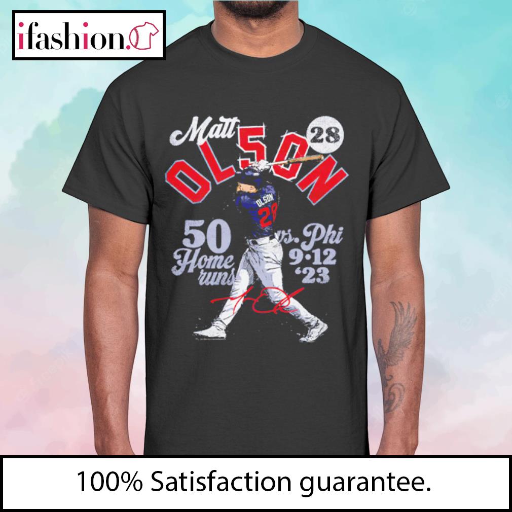 Matt Olson Atlanta 50 homers baseball signature shirt, hoodie, sweater and  long sleeve