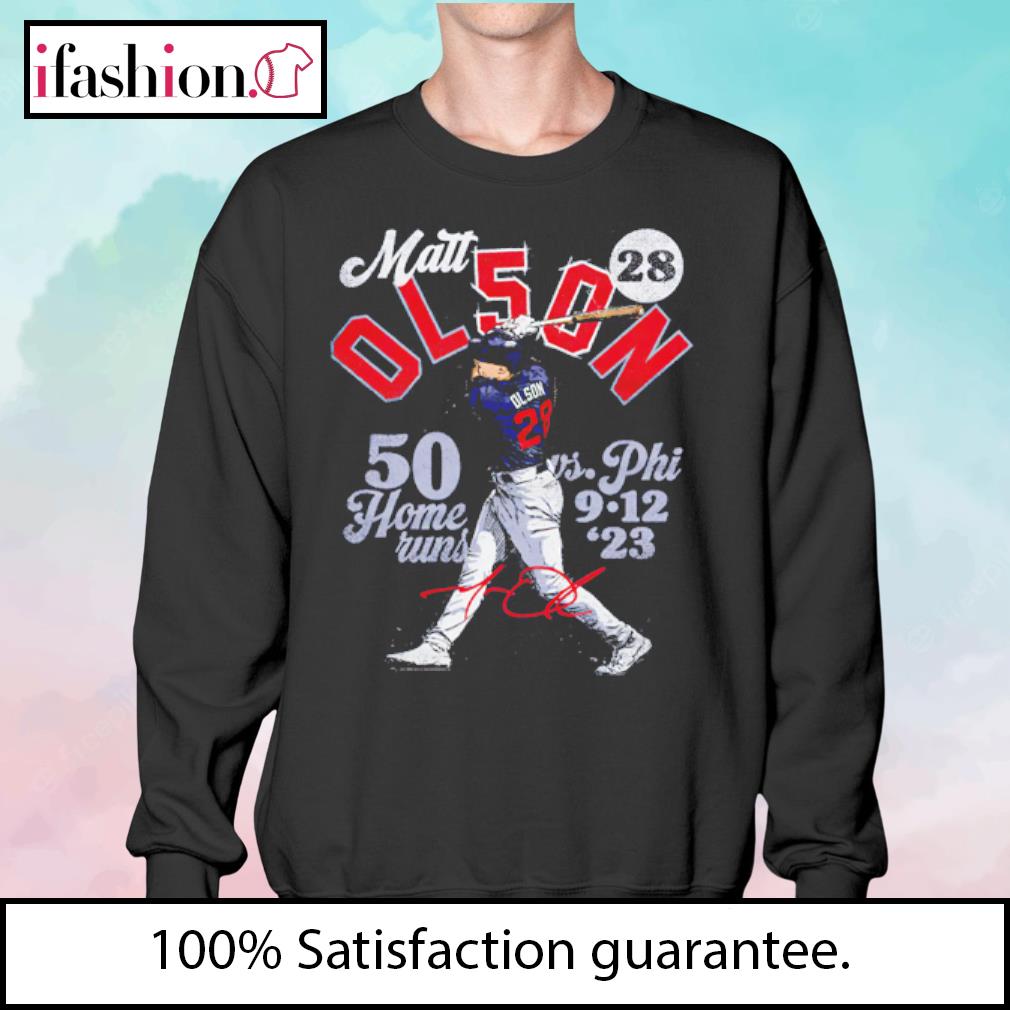 Matt Olson Atlanta 50 homers baseball signature shirt, hoodie, sweater and  long sleeve