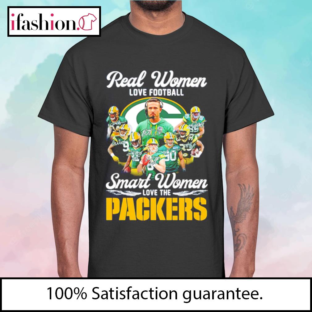 Original Real Women Love Football Smart Women Love The Green Bay Packers  Diamond Heart T-shirt,Sweater, Hoodie, And Long Sleeved, Ladies, Tank Top